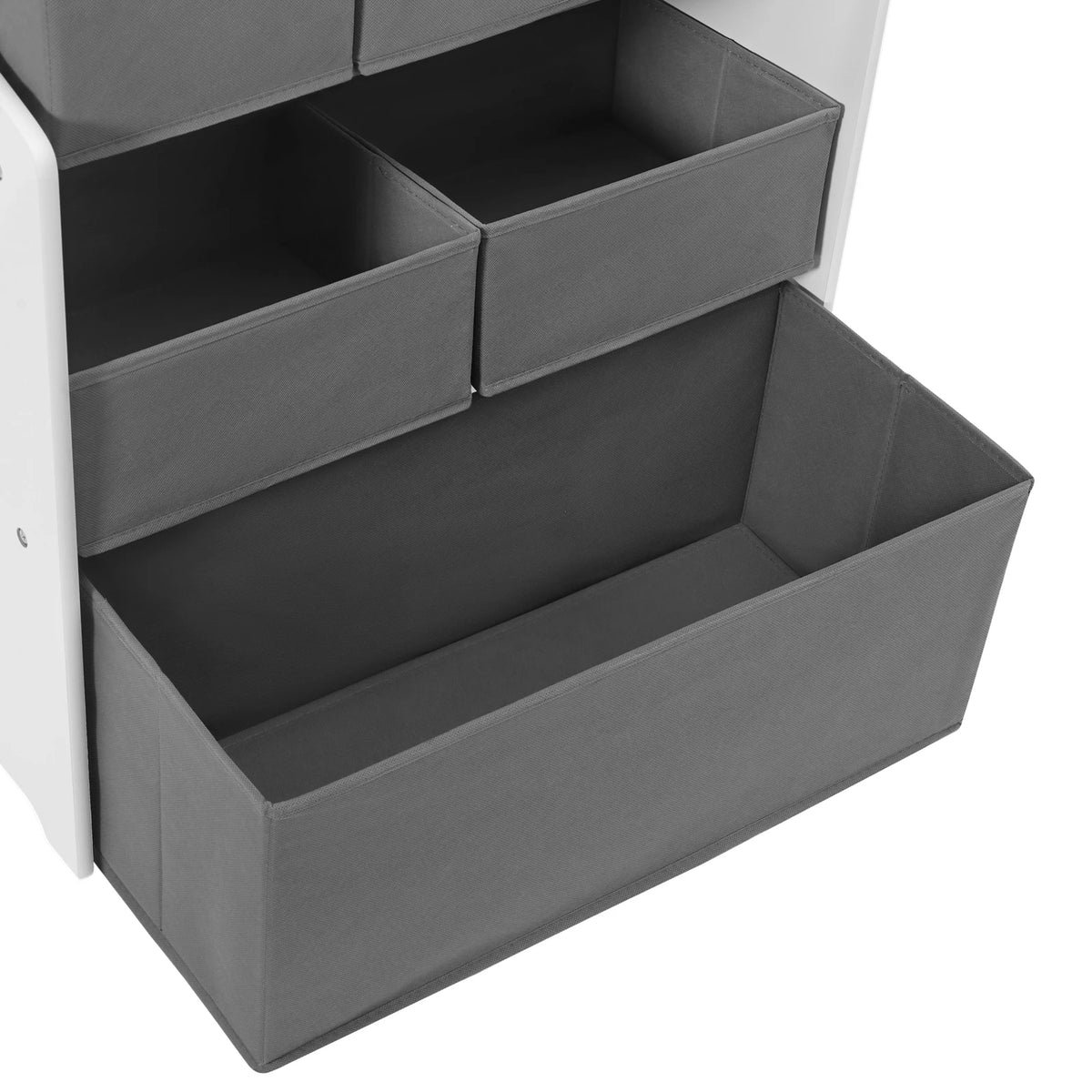 EUGAD 3 Tier Kids Room Storage Cabinet with 6 Removable Nonwoven Toy Boxes 63x30x60cm Nursery Shelf Toy Organiser for Daycare School
