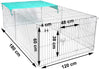 EUGAD Cage for Rabbit Enclosure Hamster Squirrel Chicken Coop Small Animals Outdoor Hutch with Sun Protection Silver Pet House