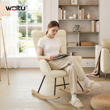 Velvet schommelstoel van BukkitBow in Scandinavische stijl, ergonomisch design met comfortabele zitting en moderne uitstraling.