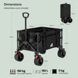 BukkitBow opvouwbare bolderkar met grote capaciteit en all-terrain wielen, ideaal voor zware lasten en verschillende ondergronden.
