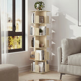 EUGAD 5 Tier 360 Rotating Bookshelf Corner Display Shelf Standing Bookcase Space Saving for Living Room Bedroom