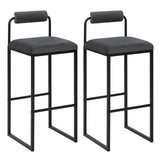 WOLTU 2PCS/SET High Kitchen Bar Stools with Backrest and Footrest Modern Design Ergonomic for Pub Cafe