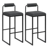 WOLTU 2PCS/SET High Kitchen Bar Stools with Backrest and Footrest Modern Design Ergonomic for Pub Cafe