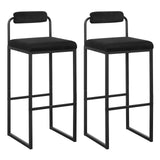 WOLTU 2PCS/SET High Kitchen Bar Stools with Backrest and Footrest Modern Design Ergonomic for Pub Cafe