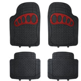 Universal 4PCS Rubber Car Mats Floor Mats Carpet Waterproof Non-Slip