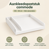 Overzicht van aankleedopzetstuk commode met de belangrijkste productvoordelen