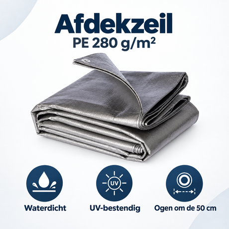 Overzicht van afdekzeil met de belangrijkste productvoordelen