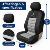 Afmetingen en productspecificaties van autostoelhoes voorstoel