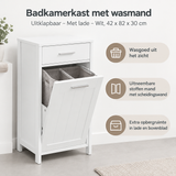 Belangrijkste voordelen en eigenschappen van badkamerkast met wasmand