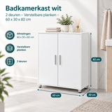 Afmetingen en productspecificaties van badkamerkast wit