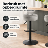 Praktische toepassing en keuzehulp voor barkruk met opbergruimte