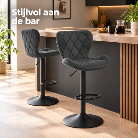 barkruk met rugleuning in gebruik in een passende praktijksituatie