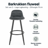 Belangrijkste voordelen en eigenschappen van barkrukken fluweel