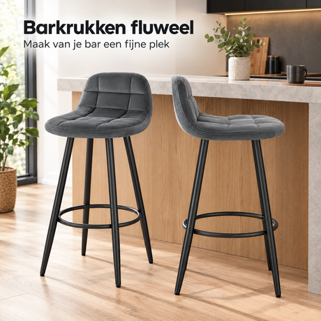 barkrukken fluweel in gebruik in een passende praktijksituatie