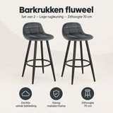 Overzicht van barkrukken fluweel met de belangrijkste productvoordelen