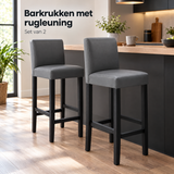 barkrukken met rugleuning in gebruik in een passende praktijksituatie