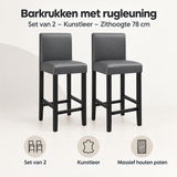 Overzicht van barkrukken met rugleuning met de belangrijkste productvoordelen