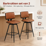 Praktische toepassing en keuzehulp voor barkrukken set van 2