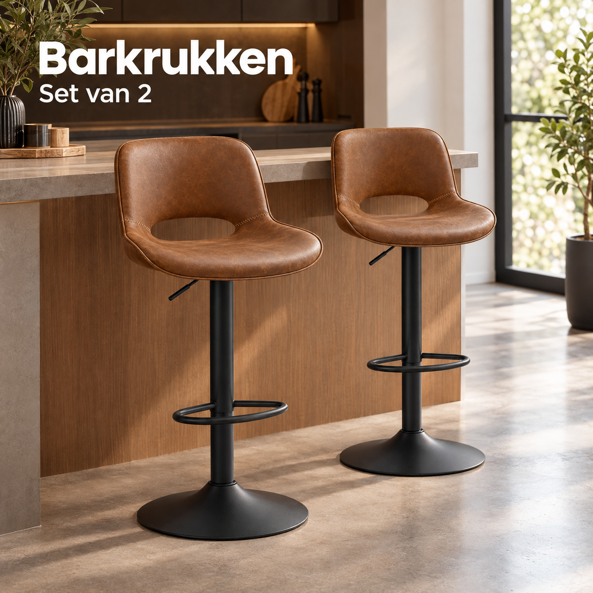 barkrukken set van 2 in gebruik in een passende praktijksituatie