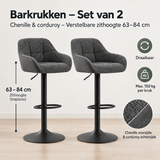 Afmetingen en productspecificaties van barkrukken set van 2
