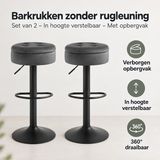 Belangrijkste voordelen en eigenschappen van barkrukken zonder rugleuning