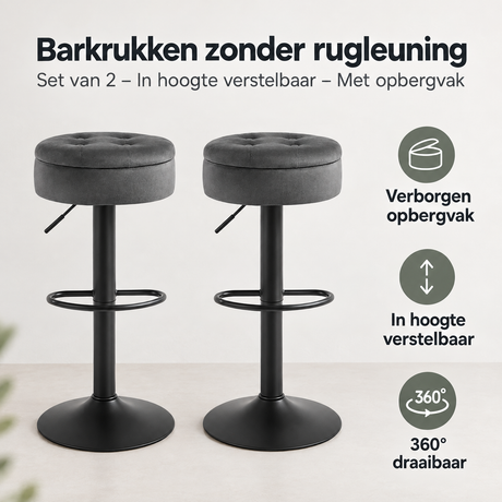 Belangrijkste voordelen en eigenschappen van barkrukken zonder rugleuning
