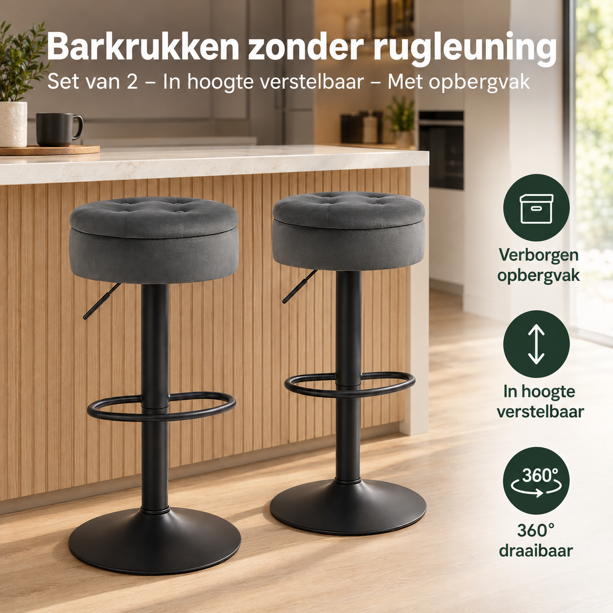 Praktische toepassing en keuzehulp voor barkrukken zonder rugleuning