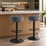 barkrukken zonder rugleuning in gebruik in een passende praktijksituatie