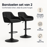 Belangrijkste voordelen en eigenschappen van barstoelen set van 2