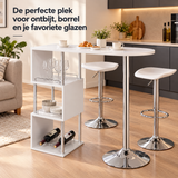 bartafel met wijnrek in gebruik in een passende praktijksituatie
