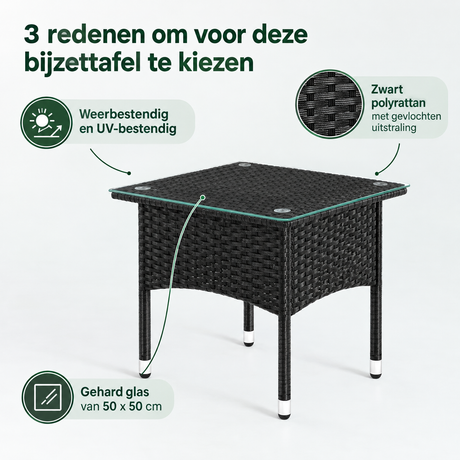 Belangrijkste voordelen en eigenschappen van bijzettafel buiten