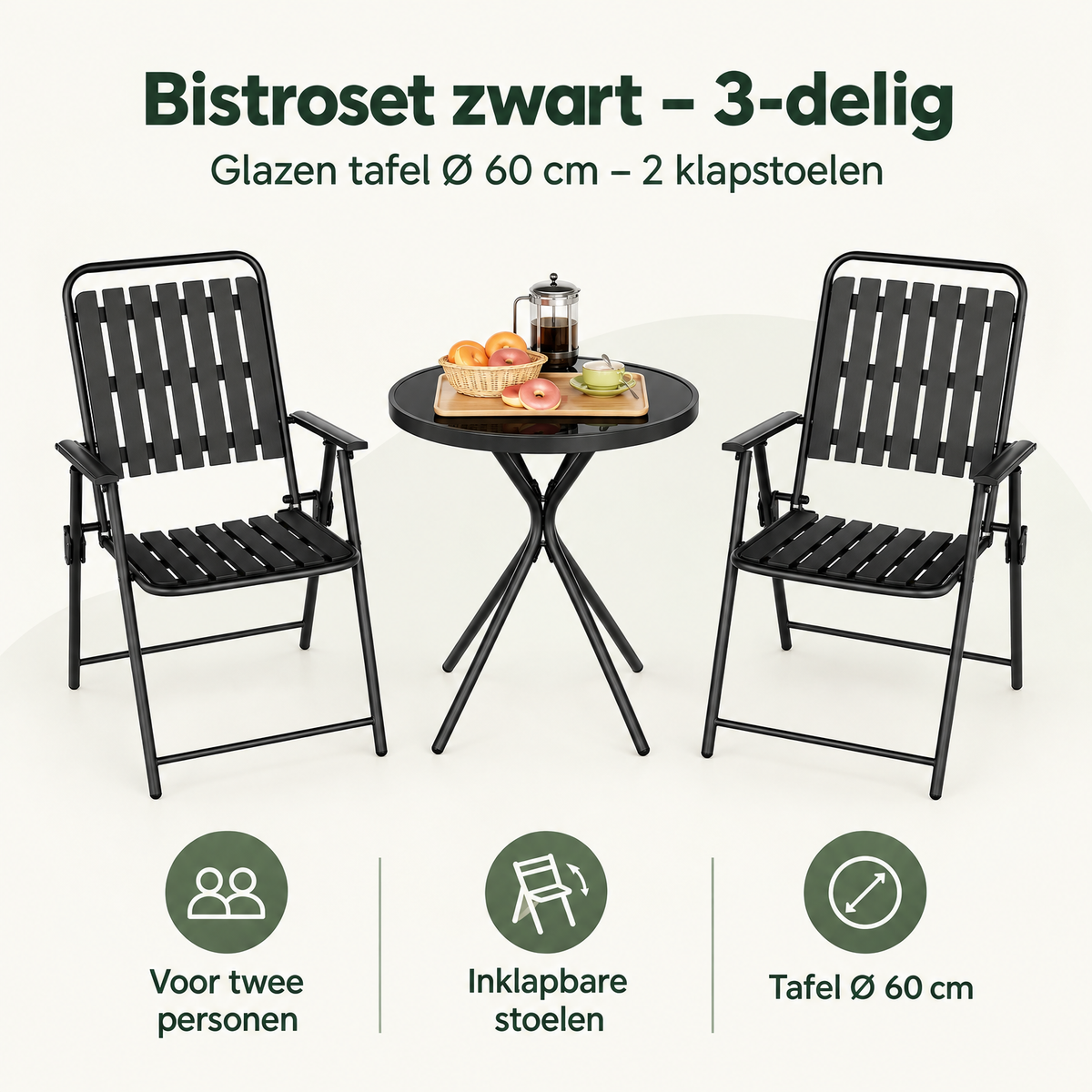 Overzicht van bistroset met de belangrijkste productvoordelen