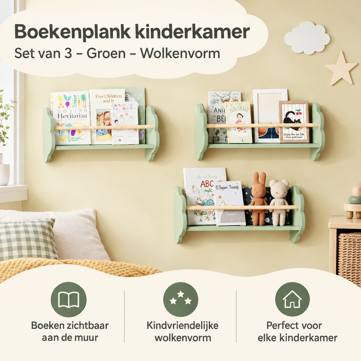 Praktische toepassing en keuzehulp voor boekenplank kinderkamer