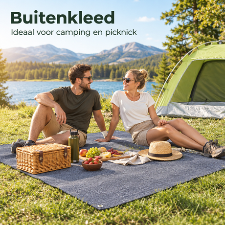 Waterdicht buitenkleed van BukkitBow met bevestigingsringen, geschikt voor buitengebruik, in diverse maten, gemaakt van HDPE 280 g/m².