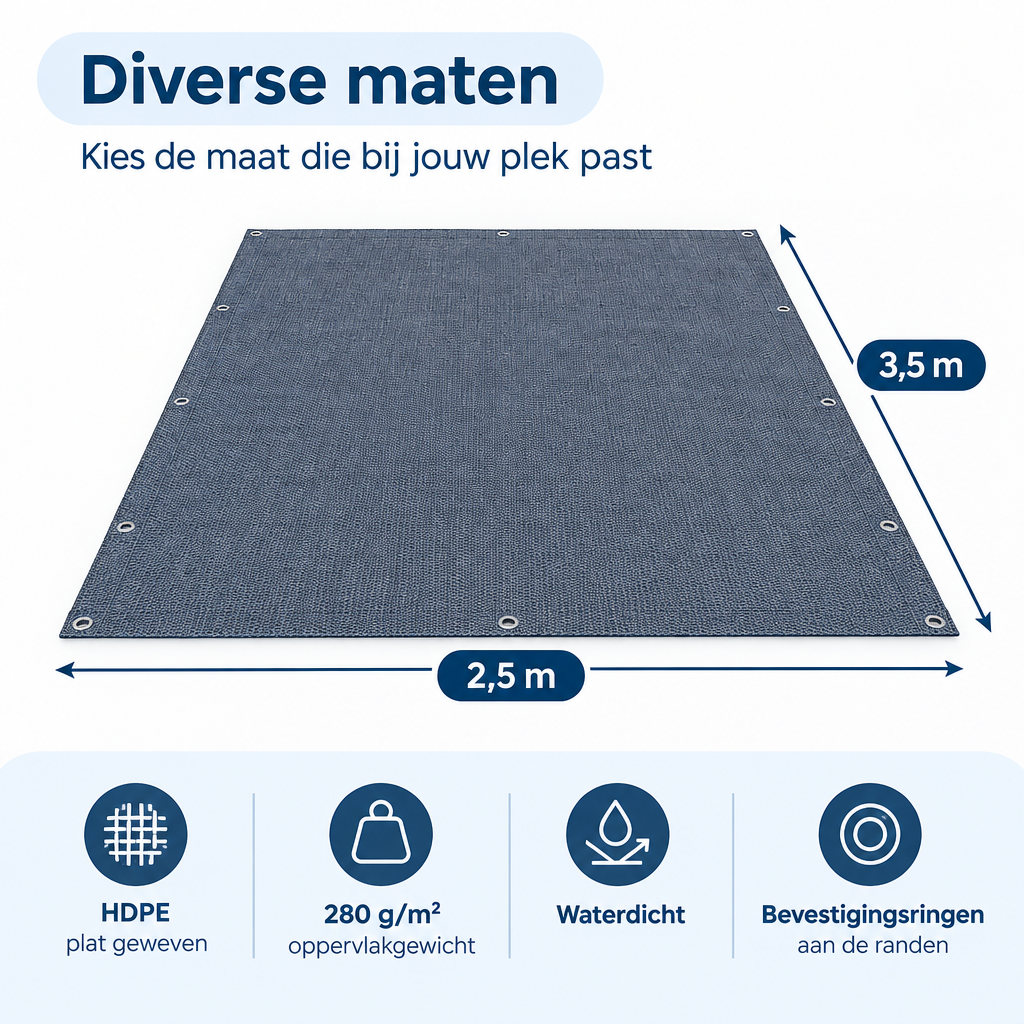 Afmetingen en productspecificaties van buitenkleed