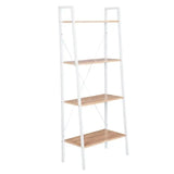 BukkitBow ladder boekenkast met 4 lagen voor woonkamer, slaapkamer, keuken of eetkamer, afmetingen 60x35x148cm, houten ontwerp