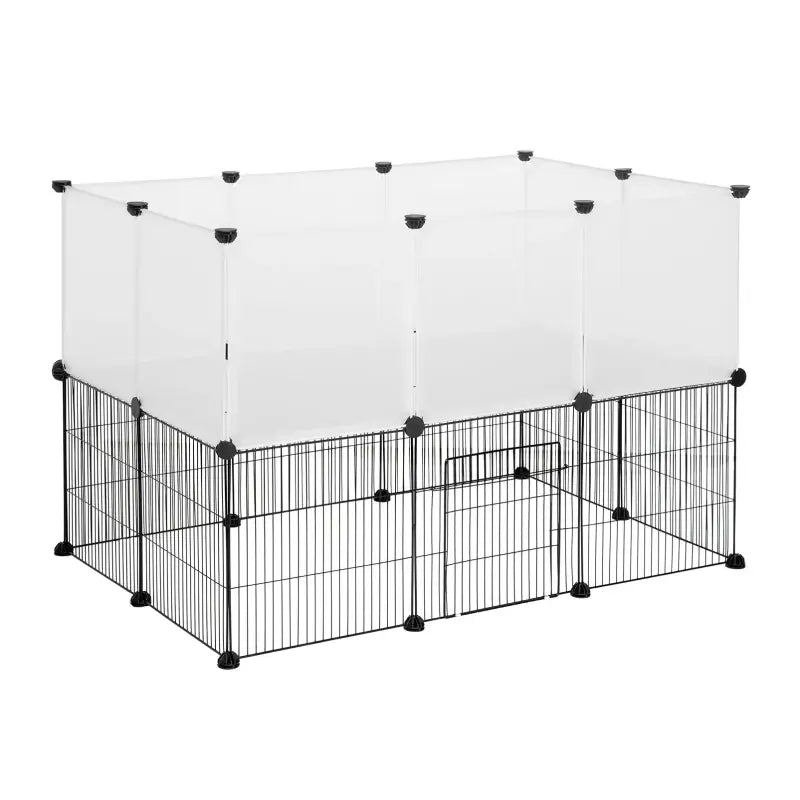 BukkitBow kleine dierenren voor hamsters, cavia's en konijnen, 107x72x72 cm, met twee niveaus, verstelbaar en geschikt voor kleine dieren.