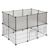 BukkitBow kleine dierenren voor hamsters, cavia's en konijnen, verstelbaar naar 2 niveaus, 107x72x72 cm, met gaas en frame