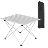 BukkitBow aluminium campingtafel, opvouwbaar met antislippootjes en draagtas, compact formaat voor camping en outdoor gebruik