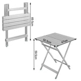 BukkitBow aluminium inklapbare campingtafel, lichtgewicht en duurzaam, 50,5x46,5x60cm, geschikt voor kamperen en outdoor gebruik