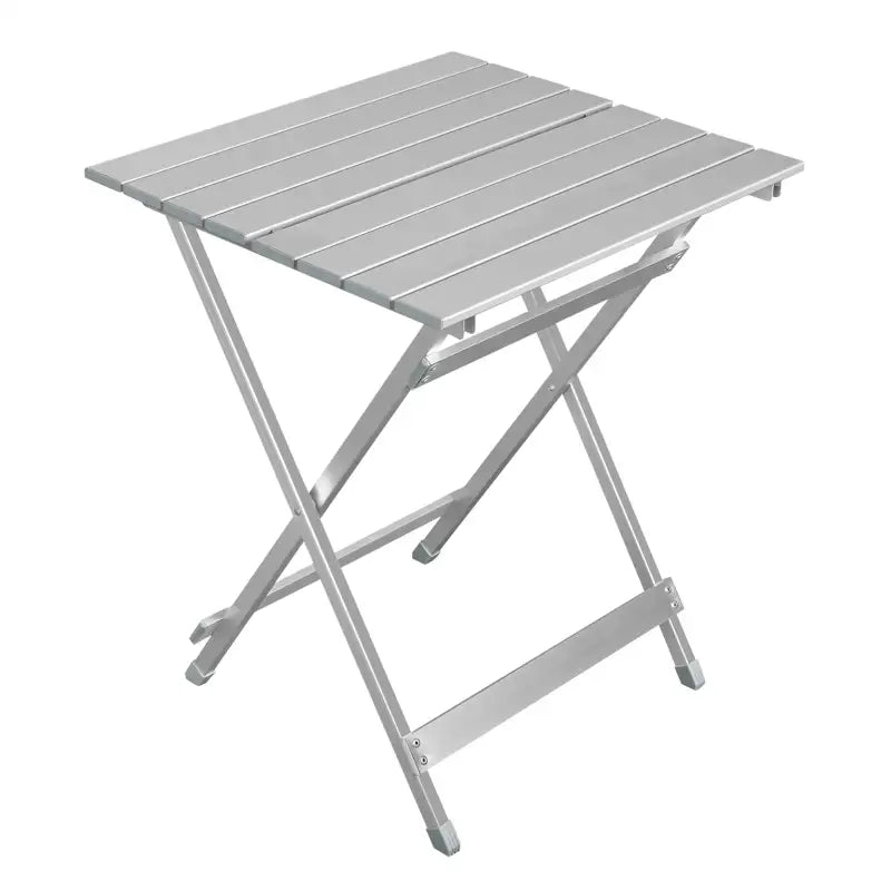 BukkitBow aluminium inklapbare campingtafel, lichtgewicht en duurzaam design, 50,5x46,5x60cm, geschikt voor kamperen en outdoor gebruik.