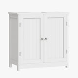BukkitBow badkamerkast onder wastafel met 2 deuren en verstelbare plank, vrijstaand opslagmeubel voor badkamer.