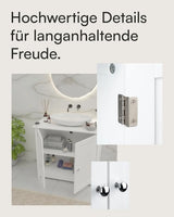 BukkitBow badkamerkast onder wastafel met 2 deuren in landelijke stijl, vrijstaand opslagmeubel van 60x30x60 cm.