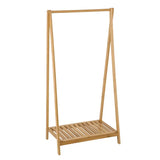 BukkitBow bamboe handdoekenrek in natuurlijke kleur met sterke opslag, praktische en eenvoudig te gebruiken afmetingen 60x35x120 cm