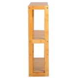 Bamboo wandplank van BukkitBow als handdoekenrek of cosmetica plank met duurzame materialen, 60x15x54cm, max 15kg per lade
