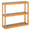 BukkitBow bamboe wandplank handdoekenrek met lade, duurzame materialen, 60x15x54cm, geschikt voor handdoeken en cosmetica.