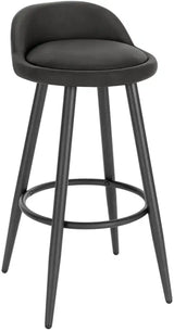 BukkitBow barkruk met fluweel of leder bekleding, metalen poten, stabiel en duurzaam, tot 120 kg draagvermogen.