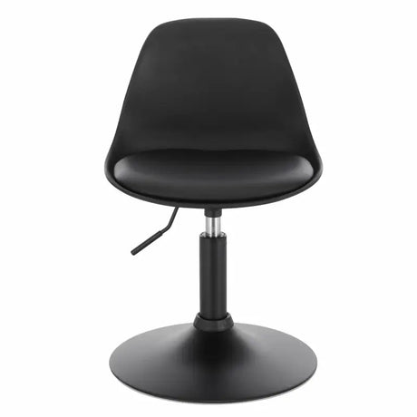 BukkitBow barkruk met PU en metalen frame, verstelbare hoogte, 360° draaibaar, antislip voetsteun, maximale draagkracht 120kg.