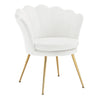 Velvet bloemvormige fauteuil van BukkitBow met zwarte metalen poten, comfortabele en stijlvolle zitmeubel voor in huis