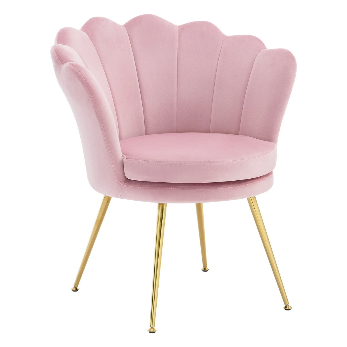 Velvet bloemvormige fauteuil van BukkitBow met zwarte metalen poten, comfortabel en stijlvol meubelstuk voor in huis